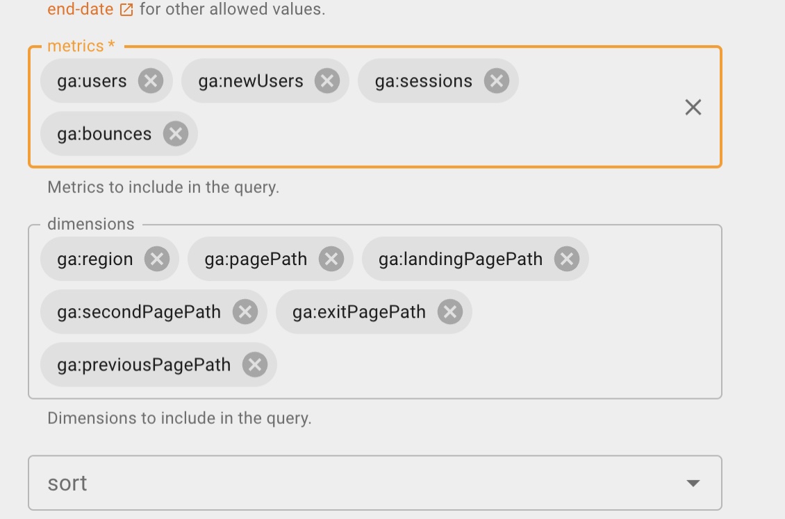 Page lineage data for Google Analytics Reporting on UA